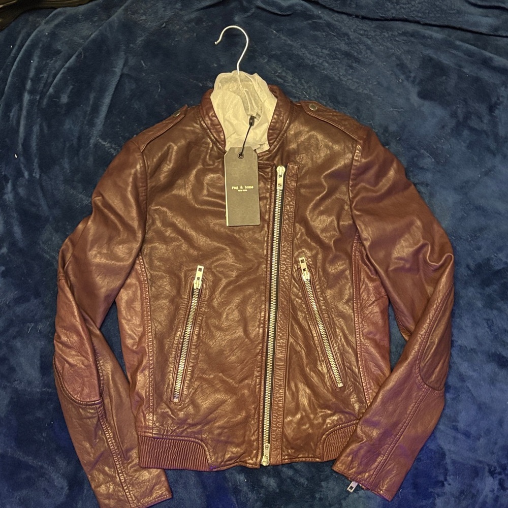 Rag & Bone Rich Brown Leather Jacket